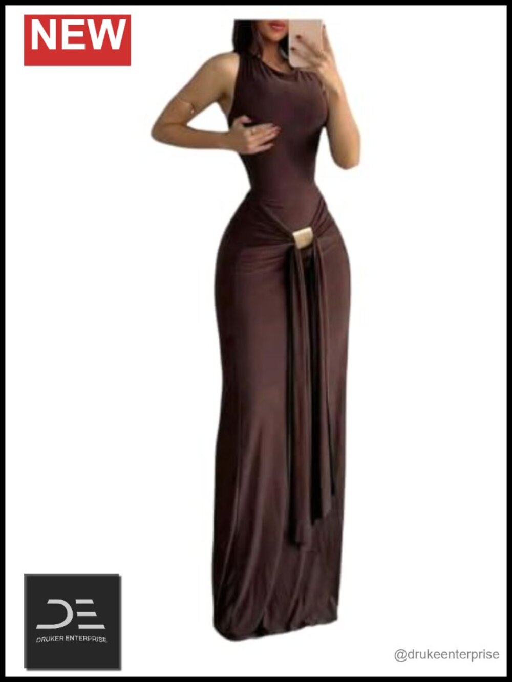 SOLY HUX Women's Backless Lace-Up Fishtail Bodycon Maxi Dress Sleeveless